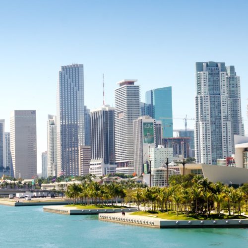 Downtown Miami skyline, Florida, USA.